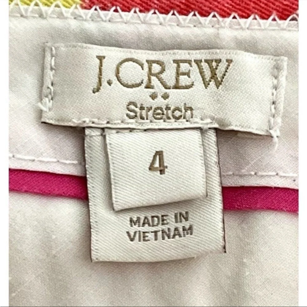 J.Crew Factory Yellow with Red Flower Print throughout